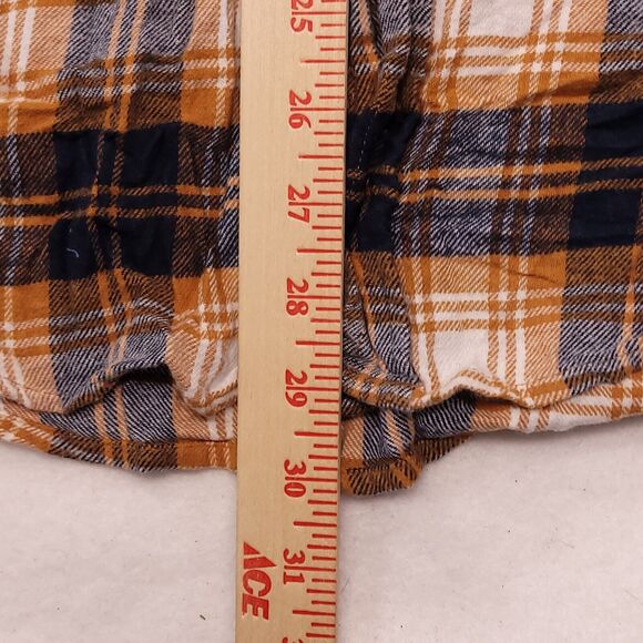 Croft & Barrow Tartan Flannel Button Up Casual Shirt Mens Size Large L Brown - Picture 8 of 11